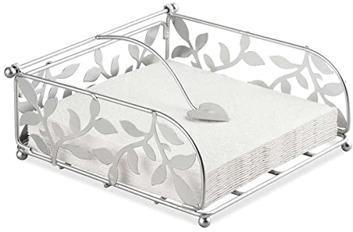 Großer Serviettenhalter im Zweig-Design, Silber für 33 x 33 cm Papier-Servietten (gefaltet)
