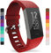 Yousave Accessoires Bracelet Compatible pour FitBit Charge 3 / Fitbit Charge 4, Bracelet De Rechange FitBit Charge 3 / Fitbit Charge 4, Sangle De Sport Remplacement - Grand - Rouge