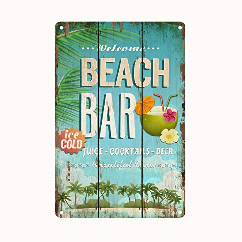 Visario Bild Blechschild Beach Bar 30x20cm 2310 Verschiedene Bilder Wandbilder zur Auswahl.