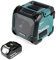 Makita DMR 202 T1 Baustellen Lautsprecher 18V - für Akku- und Netzbetrieb, mit Bluetooth-Funktion, AUX-Anschluss, USB-Port, LCD Display + 1x 5,0 Ah Akku - ohne Ladegerät