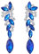 Blu Art Deco Nuziali Sposa Festa Strass Marquise Cluster Chandelier Lampadario Lunga Statement Dichiarazione Orecchini