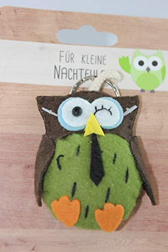 GILDE - 42808 - Schlüsselanhänger Eule - Filz Höhe 12 cm Breite 9 cm