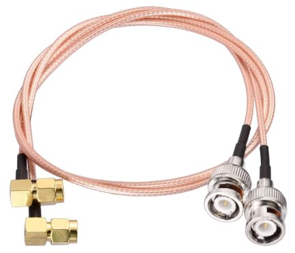 Superbat SMA zu BNC Kabel Pigtail, SMA männlich rechtwinklig zu BNC männlich Adapter mit RG316 Jumper RF Koaxialkabel, 20Inch 2Pcs