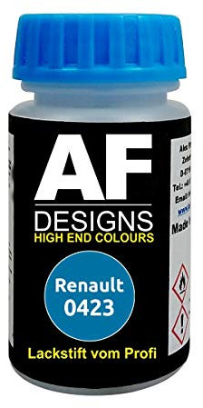 Stylo de retouche compatible avec Renault 0423 Bleu vernis à séchage rapide peinture pour retouches peinture automobile