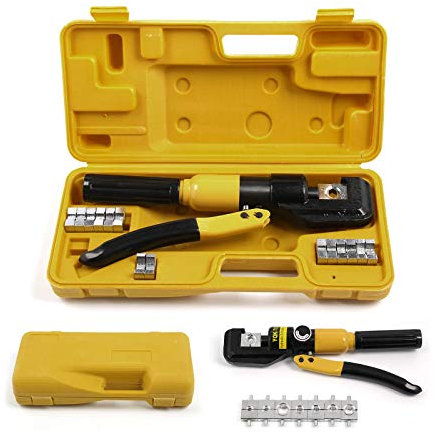 Youyijia 8 Ton 7 Dies Hydraulic Crimping Tool Crimper Kit Crimping Tool Electric Battery Cable Wire Terminals Lugs 4-70mm²
