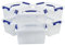 Nesmilers 6-Pack Plastic Boxes with Lid, 6 Liter Small Clear Storage Box