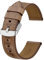 BISONSTRAP Uhrenarmband 20mm, Premium Leder Uhrenarmbänder für Herren und Frauen-Braun/Silberne Schnalle