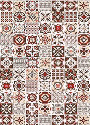 Mani Textile Tapis de Cuisine Carreaux de Ciment