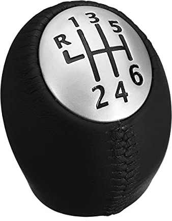 1neiSmartech Schaltknauf Manuell 6 Gang und Rückwärtsgang aus PU-Leder kompatibel mit Renault Megane III Trafic Scenic Laguna Clio Master Vivaro Movano Primastar Dacia Duster