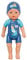 BABY born My First Swim Boy, Aufzieh-Badepuppe Junge, wasserfest, funktioniert ohne Batterien, 30 cm große Puppe 832325 Zapf Creation