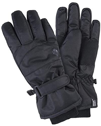 HEAT HOLDERS - Damen Extra Warm Gepolsterte Wasserdicht Isolierte Thermo Winter Skihandschuhe in 2 Größen (S/M, Schwarz)