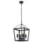 Bel Air Home - Hängeleuchte Serie Nora - 4 x E-14 Lampenfassungen - schwarz - Metall - 25x25x80cm - ideal für Wohnzimmer - Esszimmer und Schlafzimmer (GLÜHBIRNE NICHT INBEGRIFFEN)