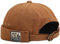 XYIYI Khaki Herren Dockermütze Brimless Hat Schädelkappe Arbeiter Matrosenmütze Gerollte Manschette Retro Beanie Mütze