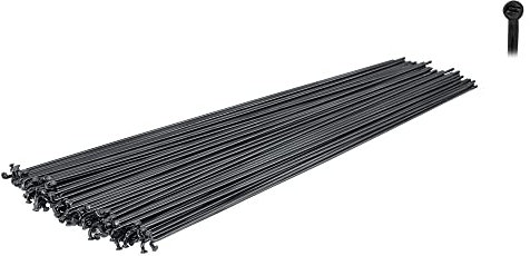 Force Speichen INOX Schwarz 2mm, ohne Nippel Größe 280