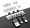 URAQT Cable Clips, 5 Pack Cable Tidy Clips Holder Clips Silicone Self Adhesive Cord Organiser Clips, USB Charging Cable Holder System Cable Management for Home, Office, Car and Desk (White)