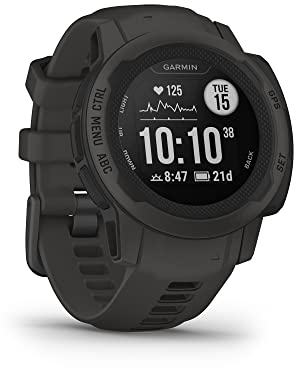Garmin Instinct 2S, Reloj Inteligente con GPS Resistente al Agua, Funciones Deportivas, Pulsioximetría, Puntuación de Sueño y Notificaciones del Smartphone, Grafito (Reacondicionado)