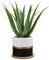 Oairse Plante artificielle en pot - Plante d'aloe vera artificielle dans un pot en céramique - Plantes artificielles en plastique - Décoration pour salon, balcon, chambre à coucher, salle de bain,