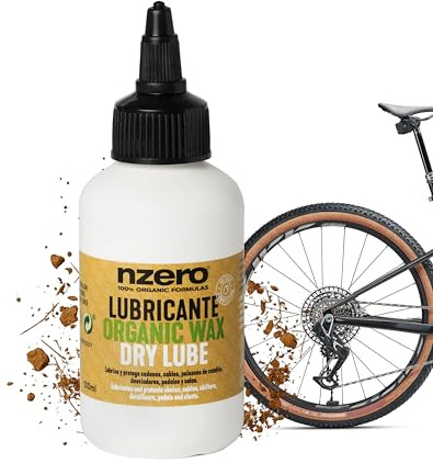 NZERO DRY Lube 100 ml | Lubricante de cadena a base de cera, baja fricción y repelente al polvo; pedaleo suave y silencioso, larga duración y alto rendimiento, ECO,Para MTB, gravel, e-bike y carretera