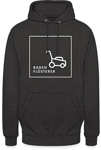 Spreadshirt Rasen Flüsterer Gartenarbeit Lustiger Gärtner Spruch Unisex Hoodie, S, Anthrazit