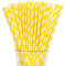 YAOSHENG Lot de 100 pailles jaunes en papier biodégradables et colorées, adaptées pour les fêtes, les mariages et les occasions, jaunes