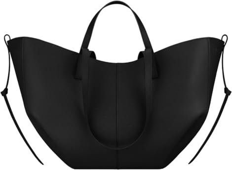 JQWYGB Handtasche aus veganem Leder, große Kapazität, Tragegriff oben, Schultertaschen für Damen, trendige Tragetasche mit Tragegriff oben, Schwarz, Small