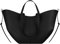 JQWYGB Handtasche aus veganem Leder, große Kapazität, Tragegriff oben, Schultertaschen für Damen, trendige Tragetasche mit Tragegriff oben, Schwarz, Small