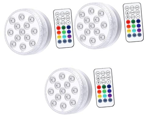 BESPORTBLE Saugnapf Poollampe Led Poolleuchte Batterie 3 Sätze 13 Lichter Schwimmbadbeleuchtung Abs Weiß Aquariumbeleuchtung Aquarium