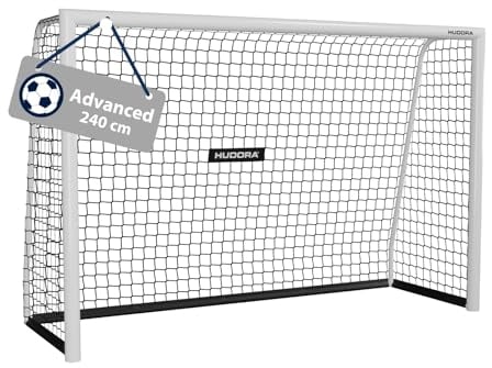 HUDORA Fußballtor Advanced 120/180/240/300 - Fußballtor für Kinder/Jugendliche & Erwachsene - Outdoor-Fußball-Tor für Garten - Wetter- & standfestes Fußball-Trainingstor mit engmaschigem Netz