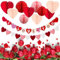 Valentinstag Deko - Perfekt für Heiratsantrag, Hochzeitsdeko und Romantik - Wiederverwendbare Herz Dekoration für Hochzeit Valentinstag Party Dekoration Verwendet