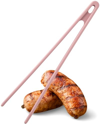 Taylors Eye Witness Large Cherry Blossom Silicone Gripping Tongs - Dishwasher Safe. Sturdy Build, Non-Scratch Grip Heads, Long Handle. Odour, Stain & Heat Resistant (260°C/500°F). 5 Year Guarantee