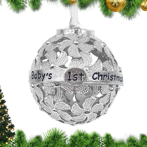 Weihnachtskugel aus Metall, hohle Weihnachtsbaumkugel, Weihnachtskugel, Weihnachtskugel Oh, hohle Weihnachtskugel, transparente Ornamente für Baum, DIY-Dekorationsartikel