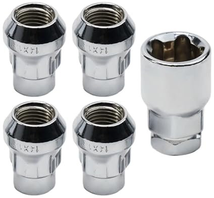 4er-Pack M14X1,5 Radmuttern mit Kegelschlüssel, Diebstahlsicherung, Reifensicherungsschraube, Radsicherung