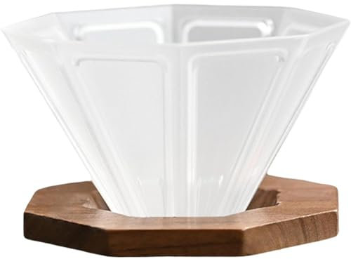 Gotero De Café Manual con Soporte De Madera, Goteador De Café De Origami, Vierte sobre Filtro De Café para Preparación Lenta En Hogar, Oficina Y Bar