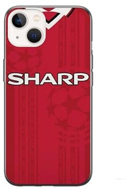 Man U European Retro Shirt Hard Silicone Rubber Phone Case Cover for iPhone 7 8 XR 11 12 13 (iPhone 15)