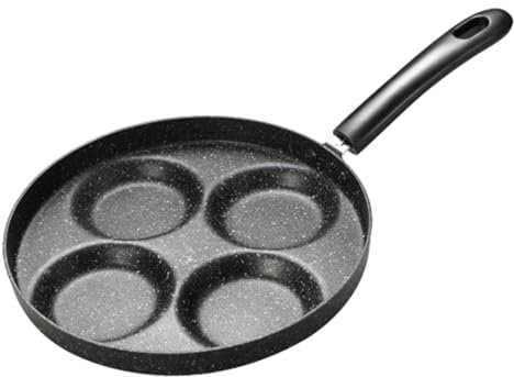 CRILSTYLEO Mini Padella Antiaderente Da 4 Tazze Per Frittata E Pancake Facile Da Girare E Pulire Manico