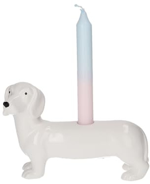 Giftcompany Mignon Kerzenhalter Dackel weiß 13,2cm