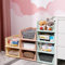 4 Pack Wardrobe Storage Organiser Mix-Color Stackable Plastic Storage Drawers Wardrobe Shelves, Foldable Closet Clothing Organiser Basket for Bedroom