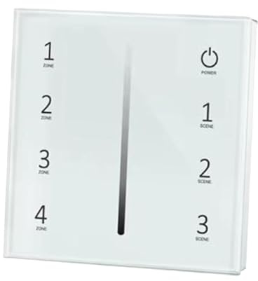 MagiDeal LED-Dimmerschalter mit flacher Wandplatte, inklusive 4-Kanal-Wippschalter und LED-Dimmertreiber für