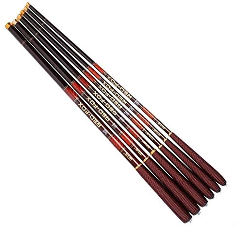 Angelrute,Teleskopruten Karpfenrute Carbon-Faser-Teleskop Angelrute Ultra-Light-Stream Hand Pole Carp Feeder(5.4 m)