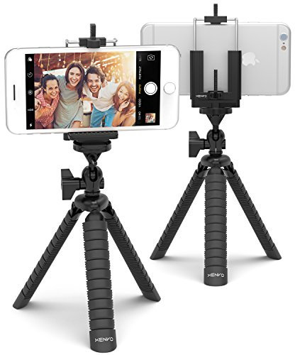 Xenvo LobsterPod Stativ – Flexibler Handy-Stativ mit Universal-Handy-Halterungsadapter, kompatibel mit iPhone, Android, Samsung, Google Pixel und jedem Smartphone, Schwarz