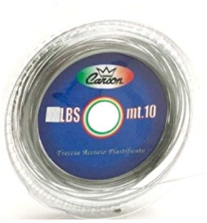 filo termosaldante acciaio plastificato cavetto terminali luccio serra pesca traina mare (lbs 5)