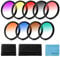 Fotover Kit de filtros graduados de Color de 67 mm, 9 Unidades para cámara réflex Digital Canon, Nikon, Sony, Pentax, Olympus, Fuji, Bolsa de Filtro de Lente + paño de Limpieza