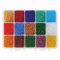 PH PandaHall Über 21000 stücke 15 Farbe 12/0 Transparentem Glas Rocailles 2mm Mini Perlen mit Container Box für Schmuck machen