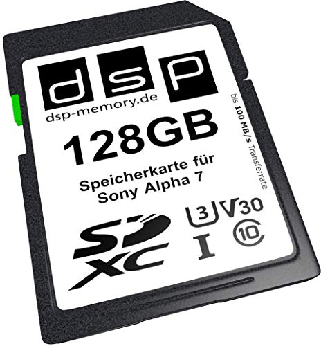 DSP Memory 128GB Professional V30 Speicherkarte für Sony Alpha 7 Digitalkamera