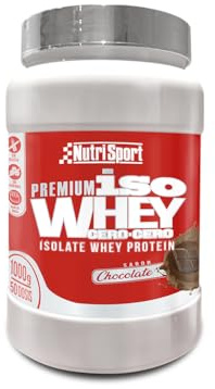 B07SG6SJ5Z NUTRISPORT Iso Whey Zéro Zéro | Complément alimentaire sportif | Teneur élevée en protéines | Augmentation de la masse musculaire | Entretien des os | Saveur de chocolat | Pot de 1000 gr