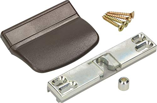 KOTARBAU® Manija para puerta de balcón, Tirador de puerta de terraza, Mango, Manilla para puerta balconera, Asa de agarre para fumadores, Pomo para puertas correderas, ventanas, Pestillo, Marrón