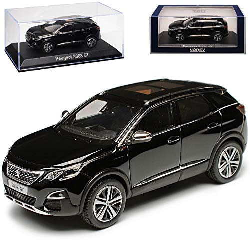 Peugeot 3008 GT Schwarz 2. Generation Ab 2016 1/43 Norev Modell Auto
