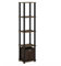 Furinno Turn-N-Tube No Tools 5-Tier Display Decorative Shelf with Bin, Columbia Walnut/Black/Dark Brown