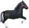 Ballonheld Folienballon Pferd schwarz XL Supershape ca. 80cm heliumgeeignet lange Schwebezeit Kinderballons