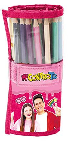 Me Contro Te Sofi e Luì Astuccio Scuola/Rotolo Portacolori 24 Pastelli Tinta Unita